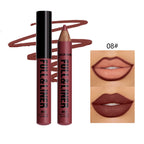 Matte Lip Liner, Lipstick, Wooden Pen Can Be Cut, Lip Liner Lasts for A Long Time,Does Not Stick To The Cup,Does Not Fade