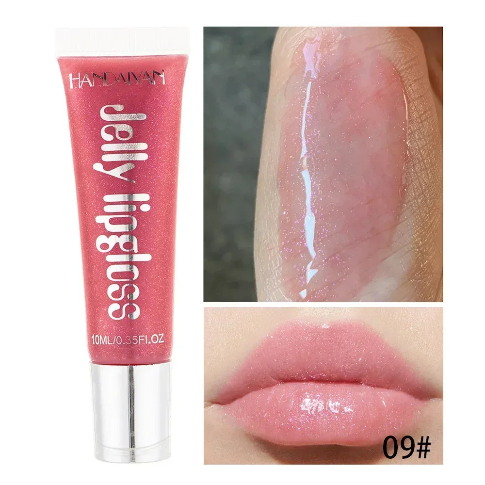 Moisturizing Gloss Plumping Lip Gloss Lip Plumper Makeup Glitter Nutritious Liquid Lipstick Cherry Jelly Oil Clear Lip Gloss