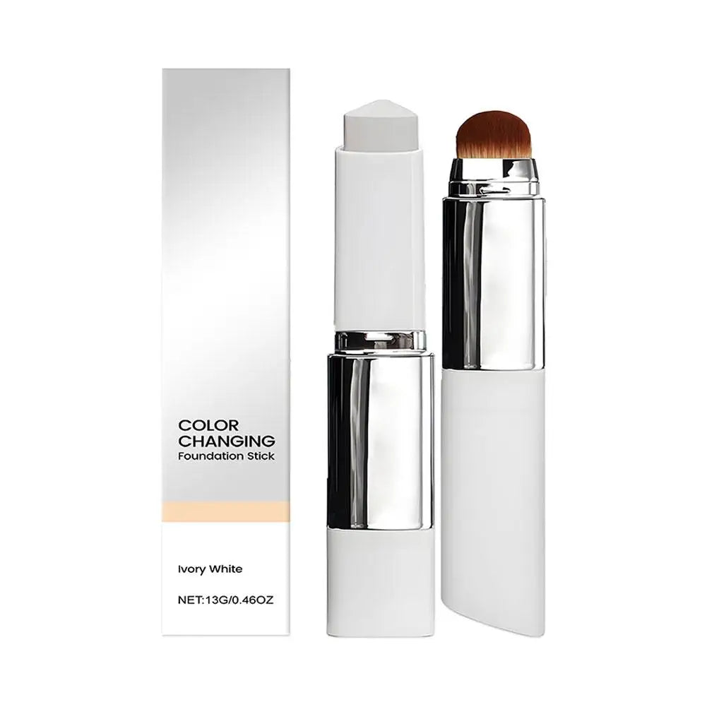 Two-in-one Color-changing Foundation Stick Lightweight Hydrating Brightening Matte Moisturizing Foundation Concealer Makeup