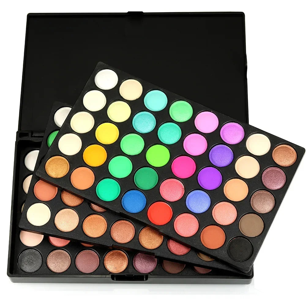 120 Colors Eyeshadow Palette Stage Cosplay Pearlescent Matte Powder Blush Eyebrow Contouring Cosmetics Kit Professional Makeup