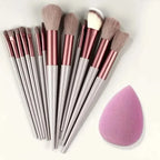 Vegan Makeup Brush Set - Soft Fluffy Kabuki & Blending Brushes for Foundation, Contour & Baking, Cruelty-Free Salon Tools