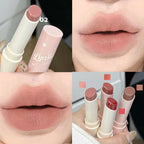 Shimmer Velvet Matte Lipstick Rose Cream Silky Finish Long-Lasting Waterproof Full Coverage Nude Grey Brown Lip Tint Make Up