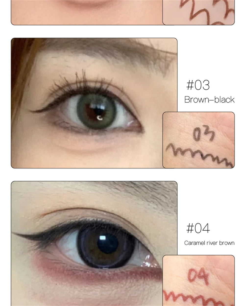 12 Colors Eyeliner Pencil Waterproof Long-lasting Orange Black Brown Easy Wearing Eyeshadow Contour Stick Lying silkworm Makeup