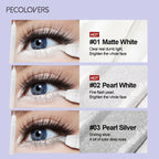 Brightening Highlighter Pen, Long Lasting Waterproof, Smooth Matte Pearly Glitter White Silvery Eyeliner Eyeshadow Stick