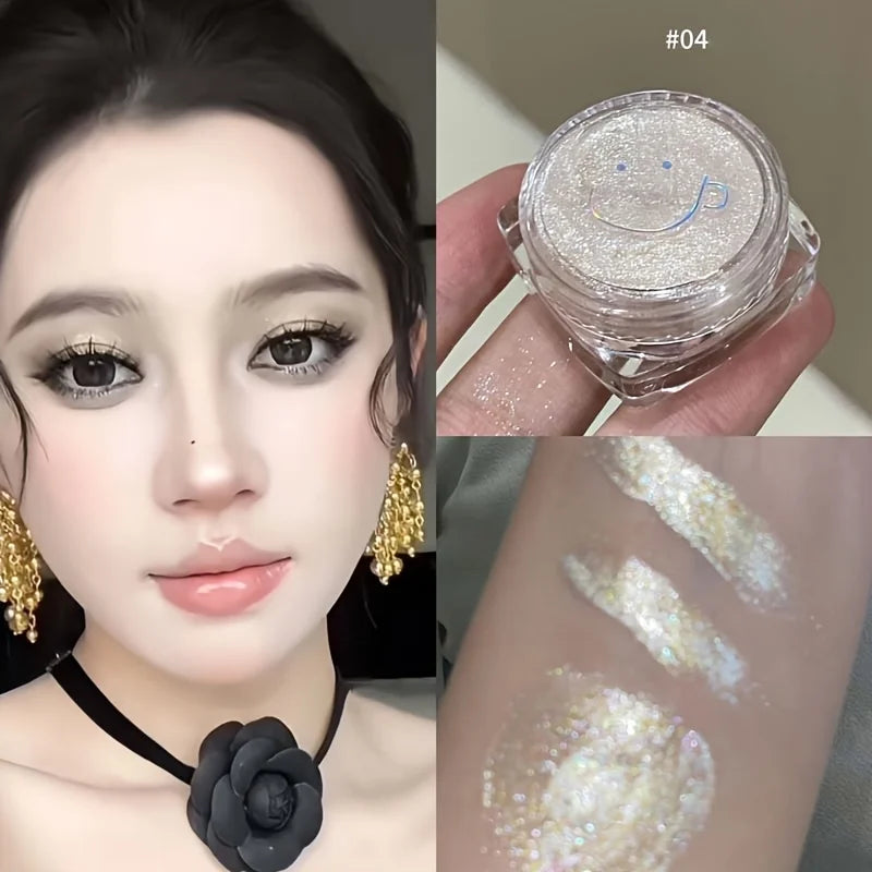 Glitter Jelly Eyeshadow – Single Shade Liquid Shimmer Gel for Eye Highlight, Precise Application & Long-Lasting Sparkle