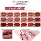 CmaaDu 1 Pcs Matte Lip Gloss Liquid Lipstick- Lip Stains with Long-Lasting Waterproof,  Adult Age Range, Red Tones Easy to Color