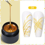 AWStorG 5ML Super Silver Metallic Gel Nail Polish Metal Effect Painting Gel Chromes Varnis Semi Permanent for Nail DIY