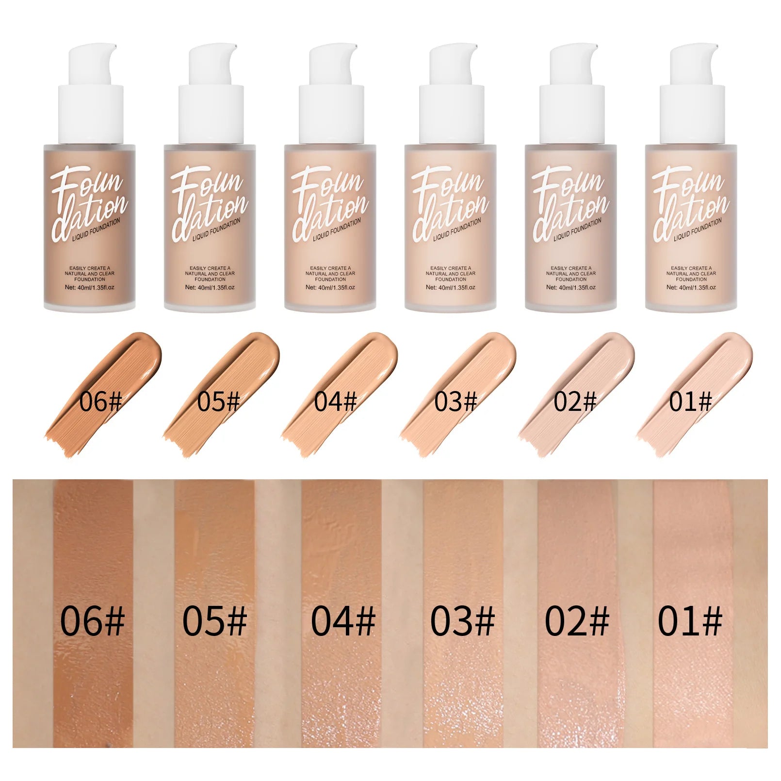 Waterproof Matte Liquid Foundation Makeup Cream Cover Dark Circle Corrector Concealer Whitening Face Foundation Cosmetics