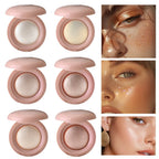 Long-lasting waterproof fine shimmer highlighter, natural glossy effect, brighten the contour and modify the face