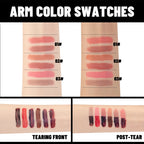 QIBEST Double Eneded Lip Stain Peel Off Long Lasting Waterproof Pink Lip Tint Transfer Proof Natural Lip Stain Tear Off Lipgloss