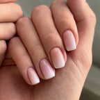 Sweet Gradient Pink Fake Nail Tips Ins Simple Nude Color False Nails Round Head Korean Girl Lady Press on nail Wearable 24pcs
