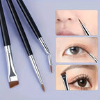 7 combination precision detail makeup brushes, eyeliner and eyebrow brush sets, with ultra-thin eyebrow and lower eyelid brushes