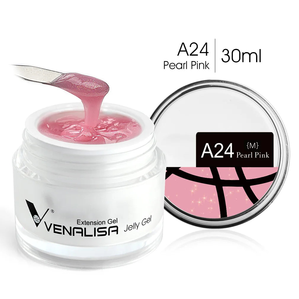 30ml Venalisa Builder Jelly Gel French Soak Off UV LED Poly Nail Gel Pearl Pink Funny Bunny Nail Extension Nail Manicure