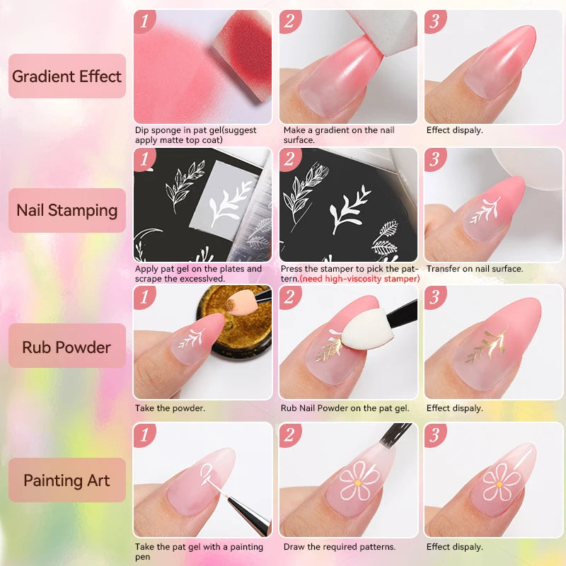 UR SUGAR 9 Colors 4 In 1 Pat Painting Gel Y2K Gradient Blush Color Semi Permanent Soak Off UV&LED Gel Nail Art Creation Salon DI