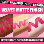 Matte Lip Liner, Lipstick, Wooden Pen Can Be Cut, Lip Liner Lasts for A Long Time,Does Not Stick To The Cup,Does Not Fade