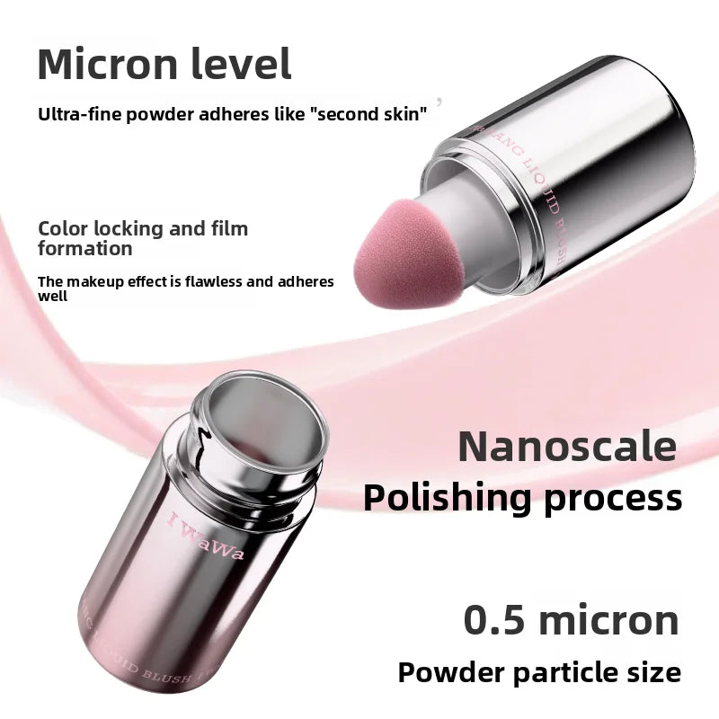 I Wawa Bang Liquid Blush, Cheek & Lip Tint, Natural Water Glow Dewy Finish, Long-Lasting Face Makeup Blusher Stick