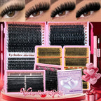 170/400/402/800PCS Eyelash Cluster Kit Multiple Combination From Natural to Dense Mixed Density Daily Makeup Party & Dramatic