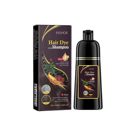 Hair Dyeing Shampoo 3-in-1 Rapid Hair Dyeing Repair Dry Cleaning Nourishing Hair Roots Restoration Hair Coloring Black Shampoo