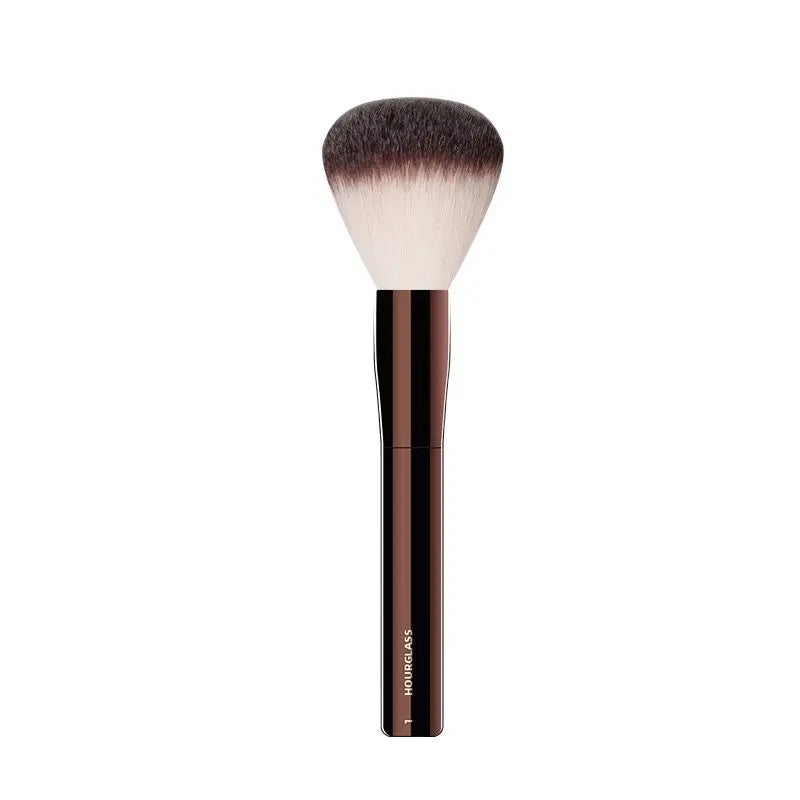 Hourglass Makeup Brush- No.1 Round Head Powder Brush Soft and Skin-friendly Fiber Hair Fashion Design Single Face Brush
