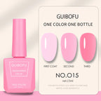 1pc 15ml Milky Jelly Nude Gel Nail Polish Transparent Colors Sheer White Pink Gel Nail Kit For Salon 68 Color