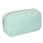 Letter Patch Custom Travel Cosmetic Bag Personalized Nylon Pouch Toiletry Bag Chenille Patch Makeup Toiletries Girl Cosmetic Bag