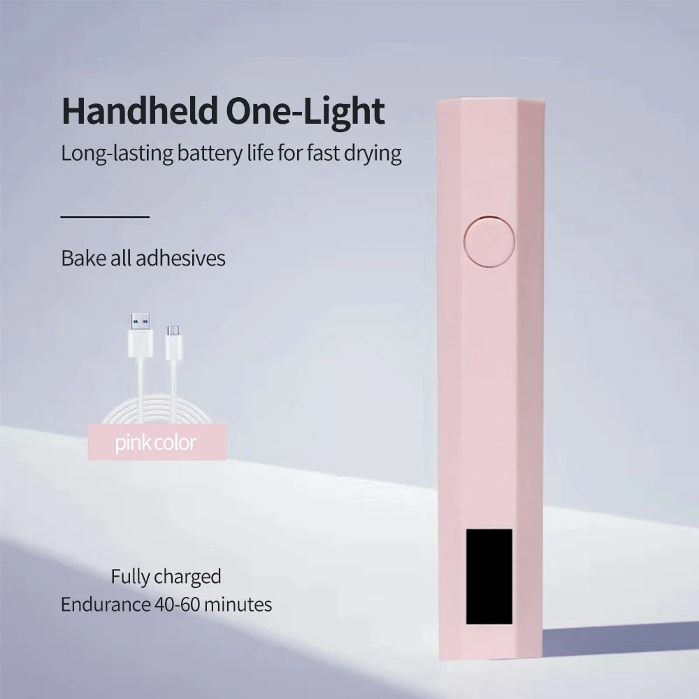 YIKOOLIN Convenient Handheld Nail Dryer Lamp UV/LED Nail Curing All Gel Polish Nail Art Tool Nail Art Convenient Nail Lamp