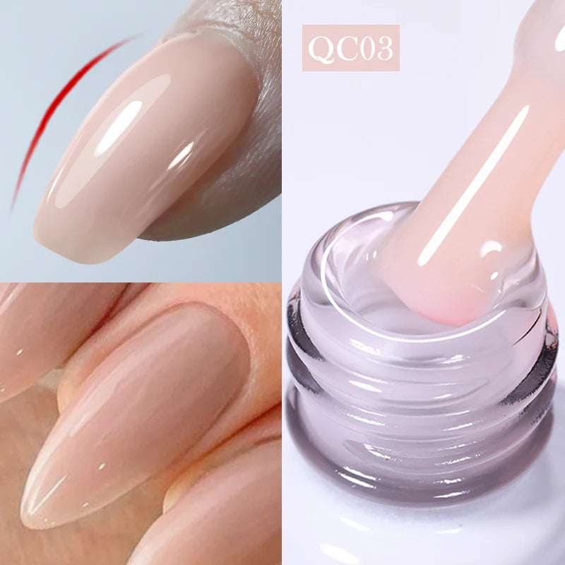 BORN PRETTY Milky White Jelly Nude Gel Nail Polish 10ml White Translucent Soak Off Gel Vernis Semi Permanent Need UV Light Cure