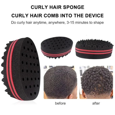Barber Shop Men Hair Braider Twist Sponge Gloves African Hair Styling Fork Comb Hair Curls Foam For Salon Hairdressing Tools