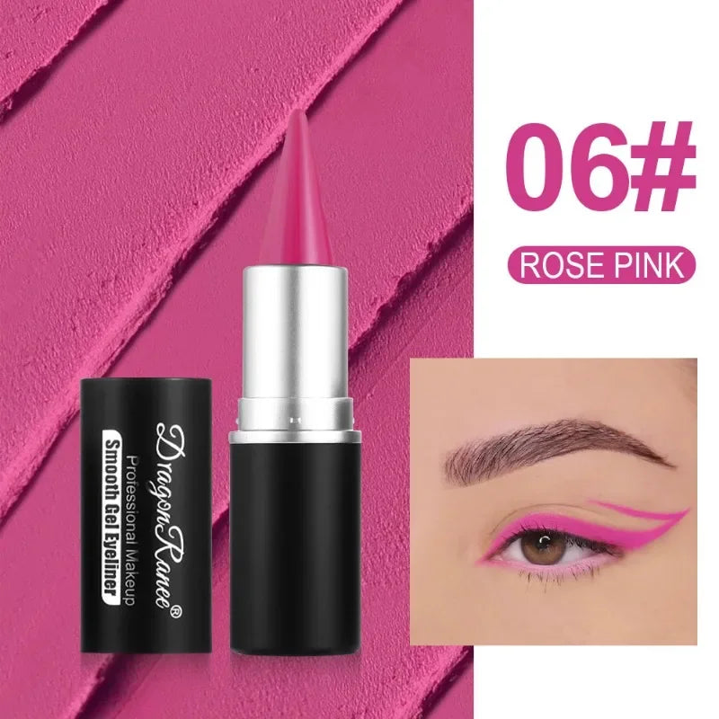 12 Colors Waterproof Eyeliner Cream Lasting Easy To Wear Eye Liner Gel Black Blue Matte Quick Dry Eyeliner Pen Makeup Cosmetics