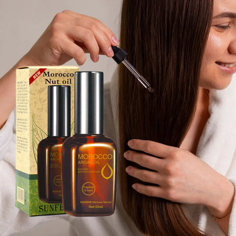 Moroccan Argan Oil Hair Mask 50/60ml – Leave-In Treatment for Frizz Control, Hydration & Split Ends Repair, Salon/Home Use