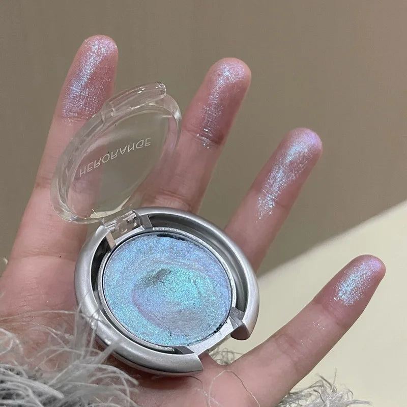 HERORANGE Glowing Charm Monochrome Eyeshadow Palette Pearlescent Explosion Polarized Brightening Silkworm Highlight