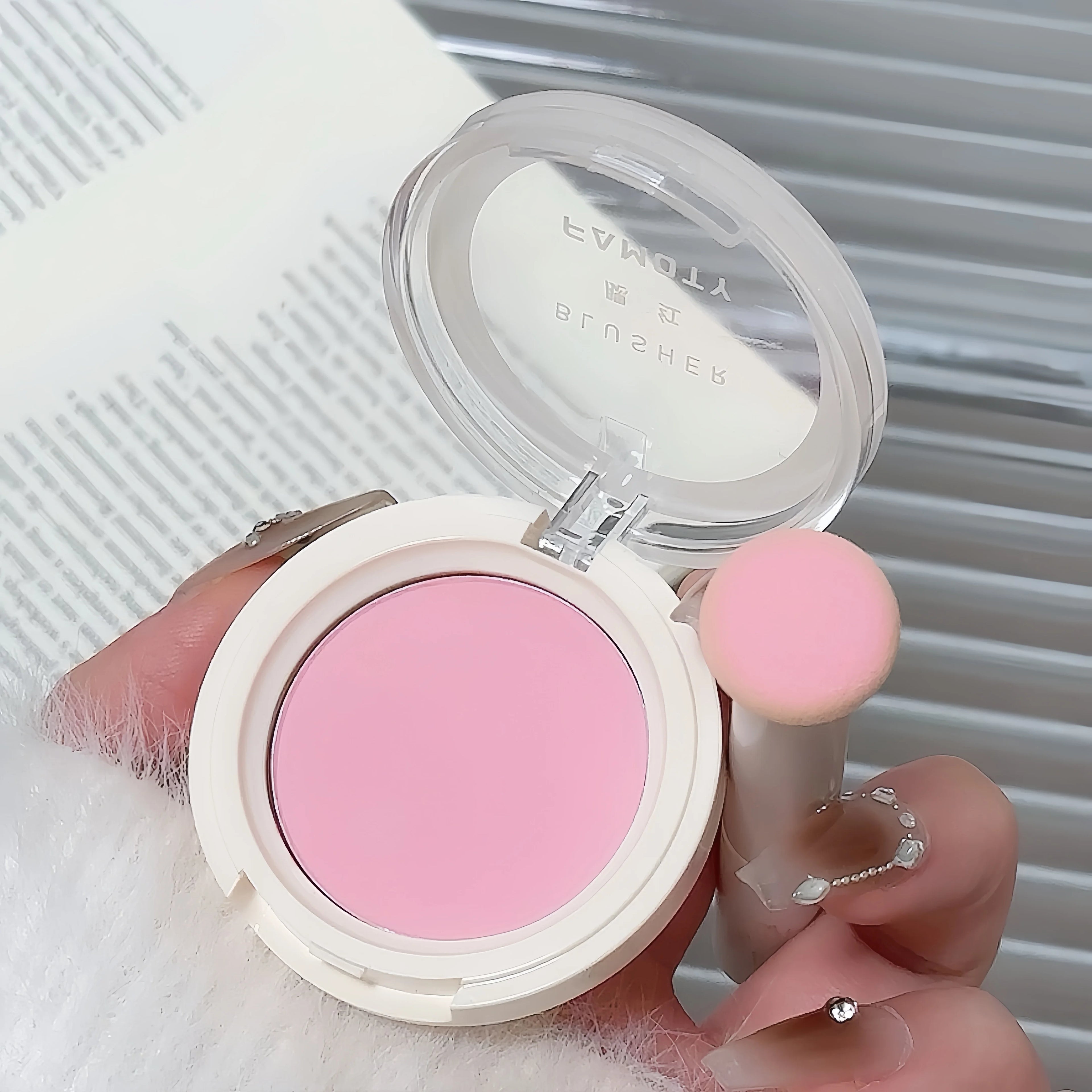 2024 Monochrome Face Blush Palette Longlasting Waterproof Pressed Powder Matte Blush for Contouring Cheeks Travel Cosmetics