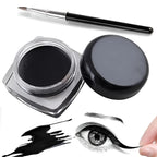 Black Eyeliner Cream Waterproof Beauty Cosmetics Long Lasting Eyeliner Gel Eyeshadow Makeup Tool With Brush Set Matte Eye Liner