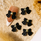 10Pcs Pink Gold Bear Nail Charms Japanese Cartoon Jewelry Nails Art Decoration 3D Rabbit Bear Manicure Accessories For Girl Lady