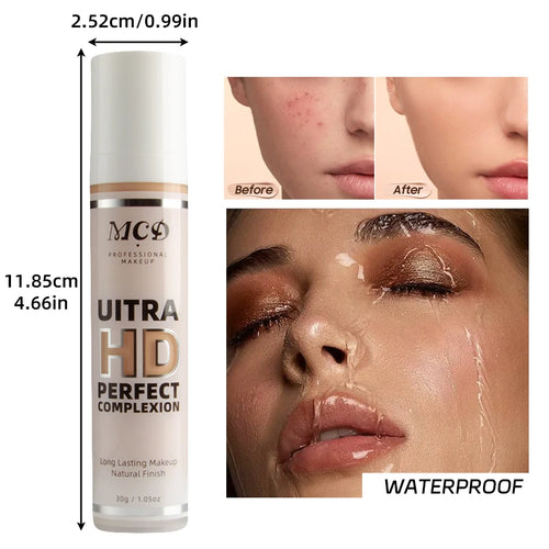 9 Shade Full Coverage Concealer Liquid Foundation  makeup high coverage  Base makeup  cushion Foundation cream  Natural Matte