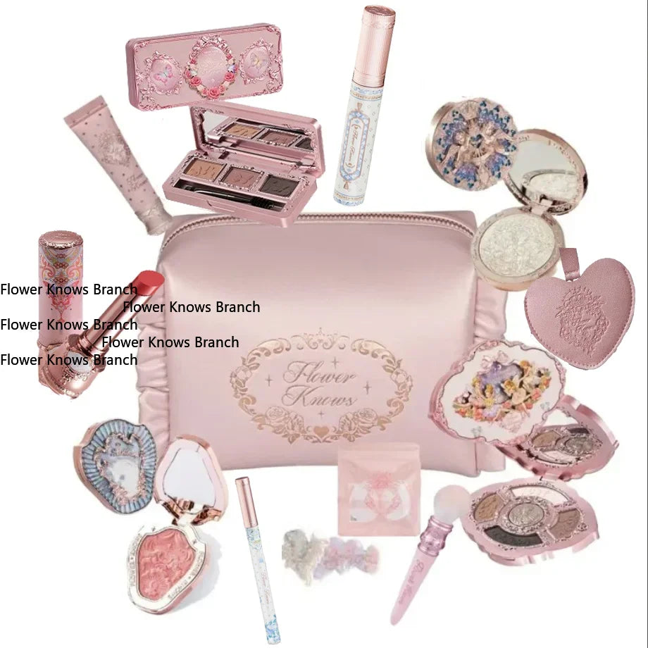 Flowerknows Makeup Set All In Flower Knows Little Angel Highlighter Powder Blush Strawberry Rococo Lip Gloss Perfume Kit