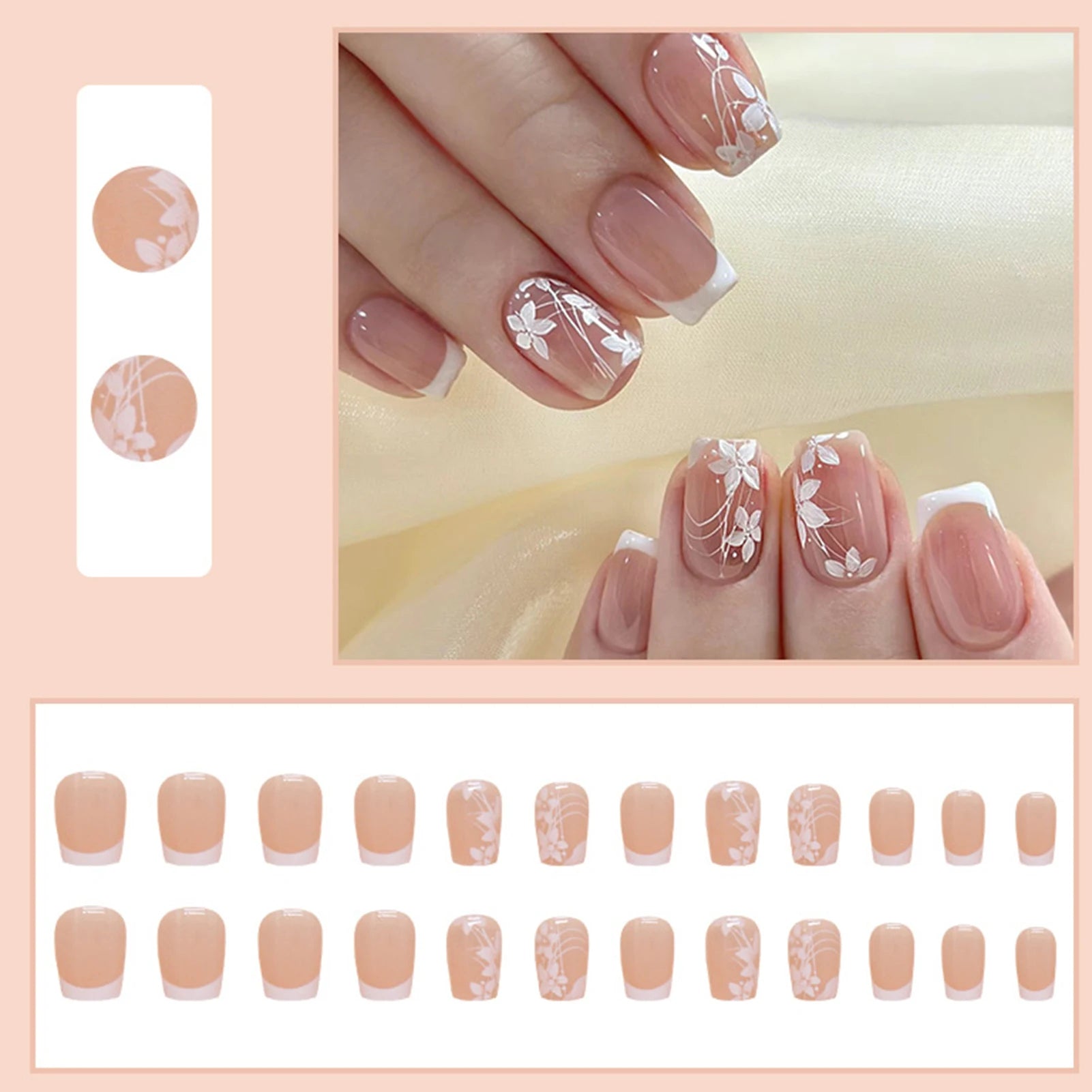 24pcs Y2k Star Press On Nails Gradient Black Mid-length Coffin False Nail Tips Full Cover Moon Designs Fake Nail For Cool Girls