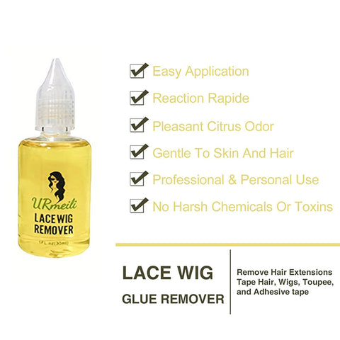 6PC Wig Glue for Front Lace Wig Install Kit with Adhesive Remover, Melting Band, Stocking Caps, Strong Hold Lace Front Glue