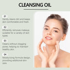 HOYGI Mugwort Cleansing Oil Makeup Remover Dirt Deep Cleansing Pore Shrinking Refreshing Non Irritating Makeup Remover Oil 100ml