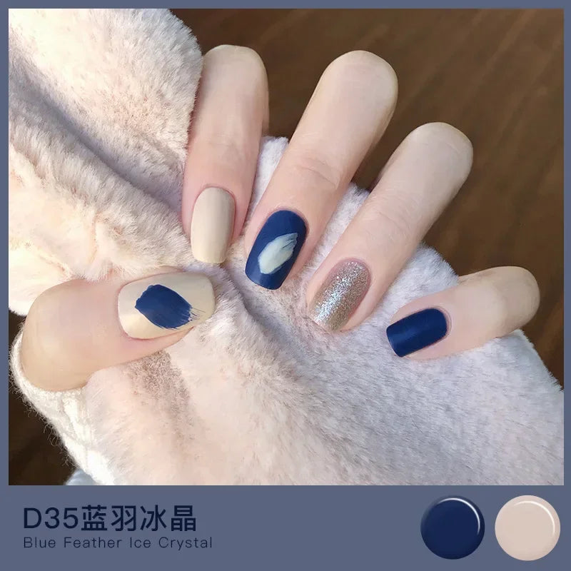 Water-based Nude Icy Women Children Nail Polish Twin Star Set No-bake Quick-drying Odorless Nail Polish Full Set Makeup