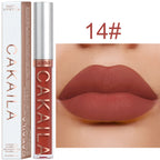 CAKAILA Waterproof Liquid Lipstick Set - Nude, Matte Red | 24-Hour Long-Lasting Lip Gloss | Suitable For All Skin Types