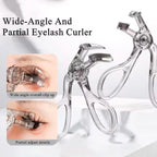 Dual-Type Eyelash Curler with Comb – Wide & Partial Clip Options, Waterproof, Long-Lasting, Natural Curl, Unisex Certified