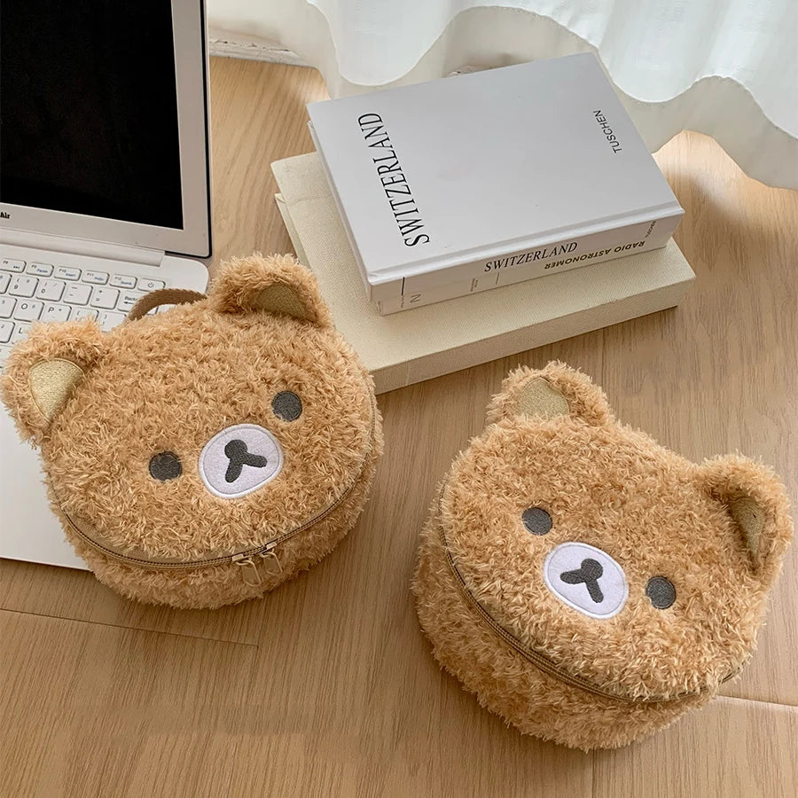 Plushes Makeup Case Anime Relaxed Bear Cosmetic Bag Women Jewelry Storage Pouch Girl Organizer Handbags Gift Hot Sales