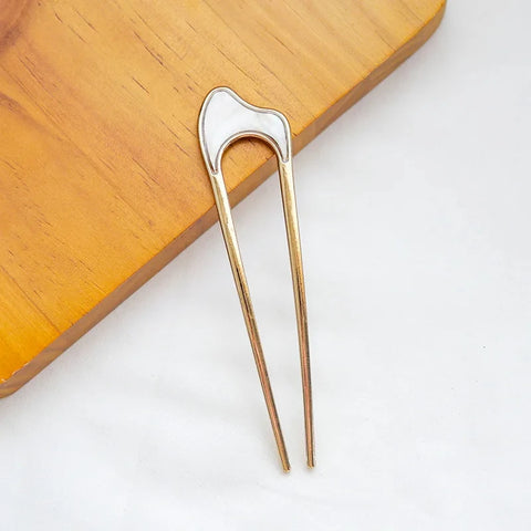 Shell Hairpin Metal U Shaped Hair Pins Hair Fork U French Hair Pin Simple And Fashionable Hair Accessories For Women