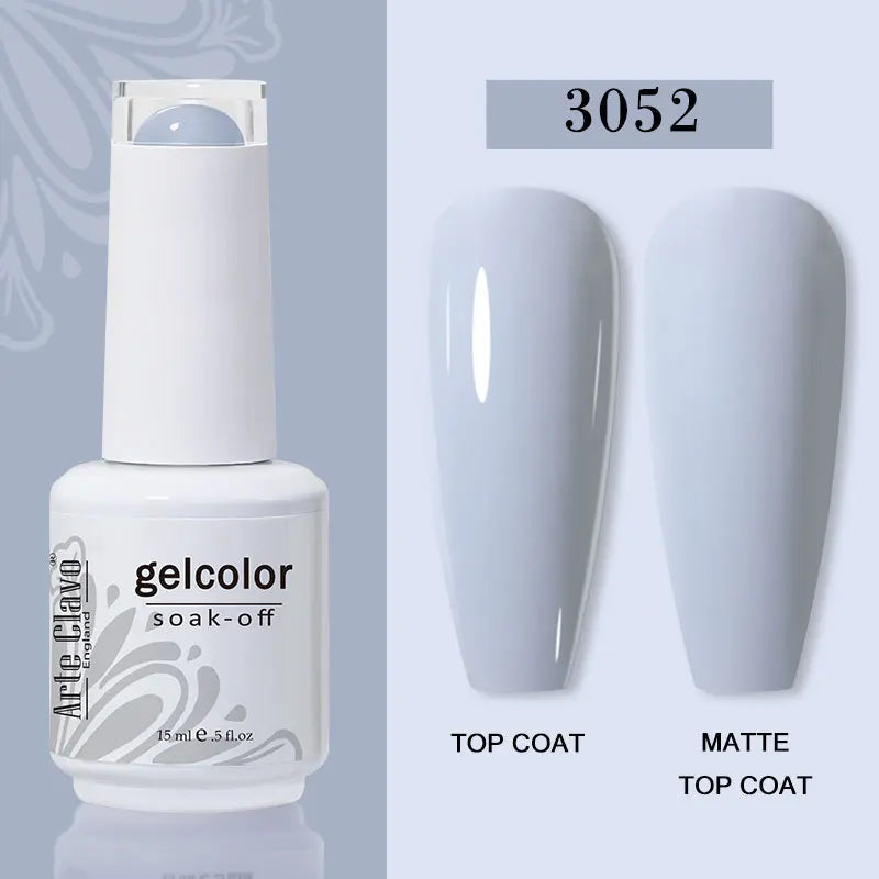 Arte Clavo Transparent Nude Pink Color Jelly Gel Nail Polish Semi Permanent 15ml Top Coat Soak Off UVLED Varnish Nail Art Design