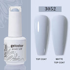 Arte Clavo Transparent Nude Pink Color Jelly Gel Nail Polish Semi Permanent 15ml Top Coat Soak Off UVLED Varnish Nail Art Design