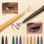 1Pc Ultra-fine Matte Smooth Waterproof Green Purple Eyeliner Gel Pencil Pearlescent White Eyeliner Easy Wear Eyeliner Pen Makeup