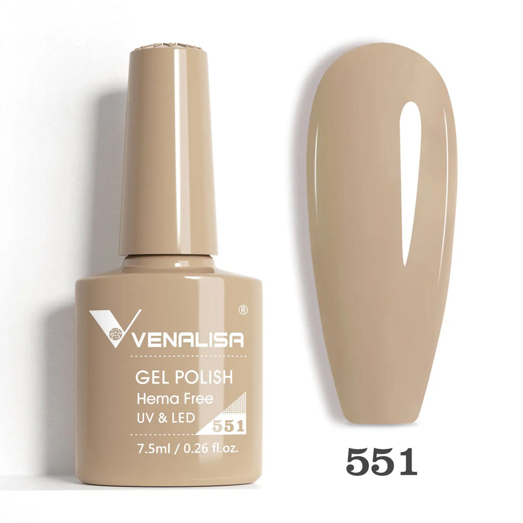 Venalisa HEMA TPO FREE 7.5ml Gel Polish Nail French Pink Jelly Nude Collection Nail Gel Polish Glitter Gorgeous Soak Off UV LED