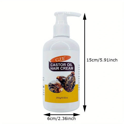 GZE Castor Oil Hair Cream Deep Conditioning Strong Hair For Frizzy Dry Hair