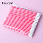 Lanjinglin 50/100 Pieces Lip Brushes Lipstick Testers Wands Applicators for Makeup Lip Brushes Makeup Beauty Tool